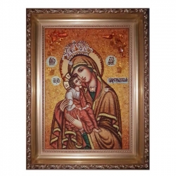 Янтарная икона Пресвятая Богородица Цареградская 80x120 см Янтарная икона Пресвятая Богородица Цареградская 80x120 см - фото