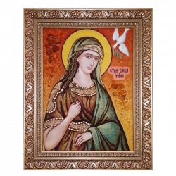 Янтарная икона Святая великомученица Ирина 40x60 см Янтарная икона Святая великомученица Ирина 40x60 см - фото