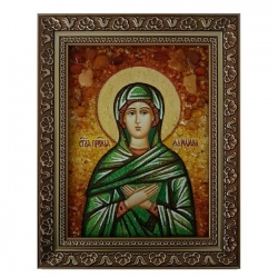 Янтарная икона Святая праведная Мария 15x20 см Янтарная икона Святая праведная Мария 15x20 см - фото