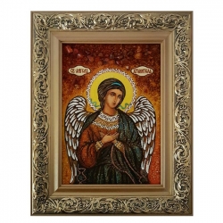 Янтарная икона Святой Ангел Хранитель поясной 80x120 см Янтарная икона Святой Ангел Хранитель поясной 80x120 см - фото