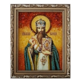 Янтарная икона Святитель Василий Великий 30x40 см