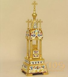 Дарохранительница № 9 золочение эмаль Дарохранительница № 9 золочение эмаль - фото