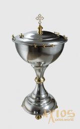 Купель церковная №3 70л. золочение Купель церковная №3 70л. золочение - фото