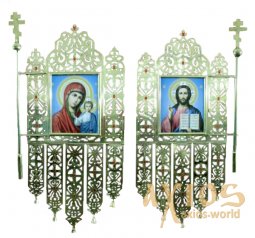Хоругвы латунные (пара) 55х110 см Хоругвы латунные (пара) 55х110 см - фото