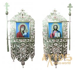 Хоругви латунные (пара) 55х110 см Хоругви латунные (пара) 55х110 см - фото