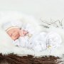 Костюм Иванушка из коллекции Крестильная белый с золотой вышивкой