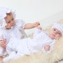 Костюм Иванушка из коллекции Крестильная белый с серебряной вышивкой