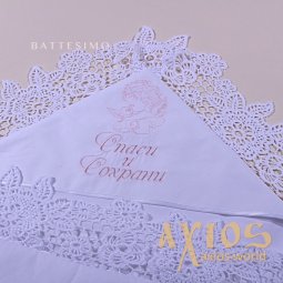 Вышивка «спаси и сохрани», розовый цвет (EMB_028) - фото