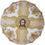 Митра "Узор" белая, вышита золотом