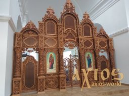 Иконостас №8 ручная резьба, Барокко, 6х6,5 метра Иконостас №8 ручная резьба, Барокко, 6х6,5 метра - фото
