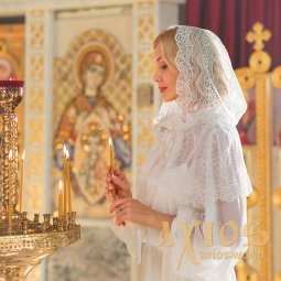 Мантилья - капор в храм - Изольда, молочный цвет (s104-5000) Мантилья - капор в храм - Изольда, молочный цвет (s104-5000) - фото