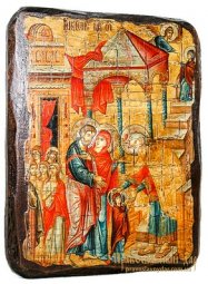Икона под старину Введение во Храм Пресвятой Богородицы 30х40 см Икона под старину Введение во Храм Пресвятой Богородицы 30х40 см - фото