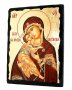 Икона под старину Пресвятая Богородица Владимирская с позолотой 30x40 см
