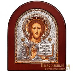 Икона Спас Вседержитель 8x10 см (арка) Греция Икона Спас Вседержитель 8x10 см (арка) Греция - фото