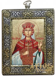 Икона Святая Царица Елена 9х11 см, Византийский стиль Икона Святая Царица Елена 9х11 см, Византийский стиль - фото