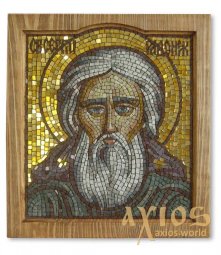 Икона из мозаики Сергий Радонежский , 33х35 см Икона из мозаики Сергий Радонежский , 33х35 см - фото