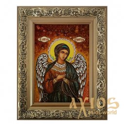 Янтарная икона Святой Ангел Хранитель поясной 20x30 см Янтарная икона Святой Ангел Хранитель поясной 20x30 см - фото