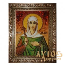 Янтарная икона Святая мученица Антонина Никейская 20x30 см - фото