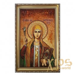 Янтарная икона Святая Равноапостольная Нина 20x30 см Янтарная икона Святая Равноапостольная Нина 20x30 см - фото