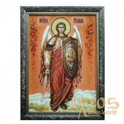 Янтарная икона Святой Архистратиг Михаил 20x30 см Янтарная икона Святой Архистратиг Михаил 20x30 см - фото