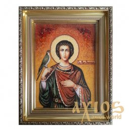 Янтарная икона Святой мученик Трифон 20x30 см Янтарная икона Святой мученик Трифон 20x30 см - фото