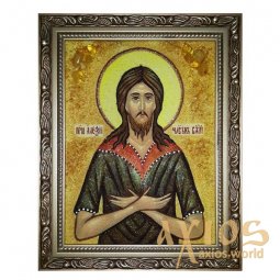 Янтарная икона Святой Алексий Человек Божий 20x30 см Янтарная икона Святой Алексий Человек Божий 20x30 см - фото