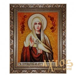 Янтарная икона Святая мученица Евгения 20x30 см Янтарная икона Святая мученица Евгения 20x30 см - фото