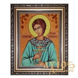 Янтарная икона Святой праведный Артемий 30x40 см Янтарная икона Святой праведный Артемий 30x40 см - фото