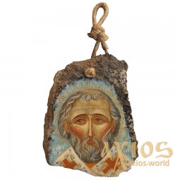 Икона Святого Николая, писаная на камне, яичная темпера, позолота, 24х19 см Икона Святого Николая, писаная на камне, яичная темпера, позолота, 24х19 см - фото