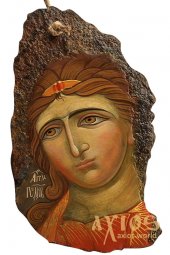 Писаная икона на камне Ангел Хранитель 35х20 см Писаная икона на камне Ангел Хранитель 35х20 см - фото