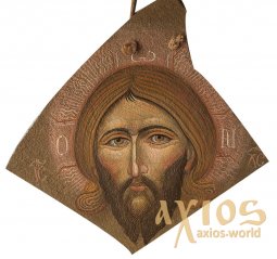 Иисус Христос, икона писаная на камне, яичная темпера, 43х42 см Иисус Христос, икона писаная на камне, яичная темпера, 43х42 см - фото