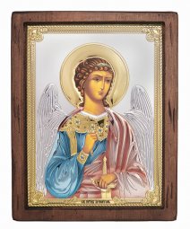 Икона Ангел Хранитель, Итальянский оклад №4, эмали, 25х30 см, дерево ольха, ПД010641 Икона Ангел Хранитель, Итальянский оклад №4, эмали, 25х30 см, дерево ольха, ПД010641 - фото