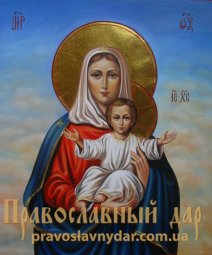 Писаная икона Леушинская Богородица - фото