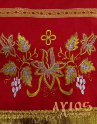 Подризник «Виноград», красный, ткань габардин Подризник «Виноград», красный, ткань габардин - фото
